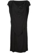 Vivienne Westwood Anglomania Frayed Shift Dress, Women's, Size: 42, Black, Viscose