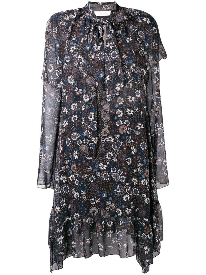 See By Chloé Paisley-print Dress - Black
