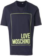 Love Moschino Frame Logo T-shirt - Blue