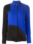 Versace Colour Block Shirt, Women's, Size: 40, Blue, Silk