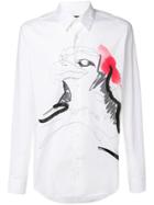 Roberto Cavalli Painted Eagle Shirt - White