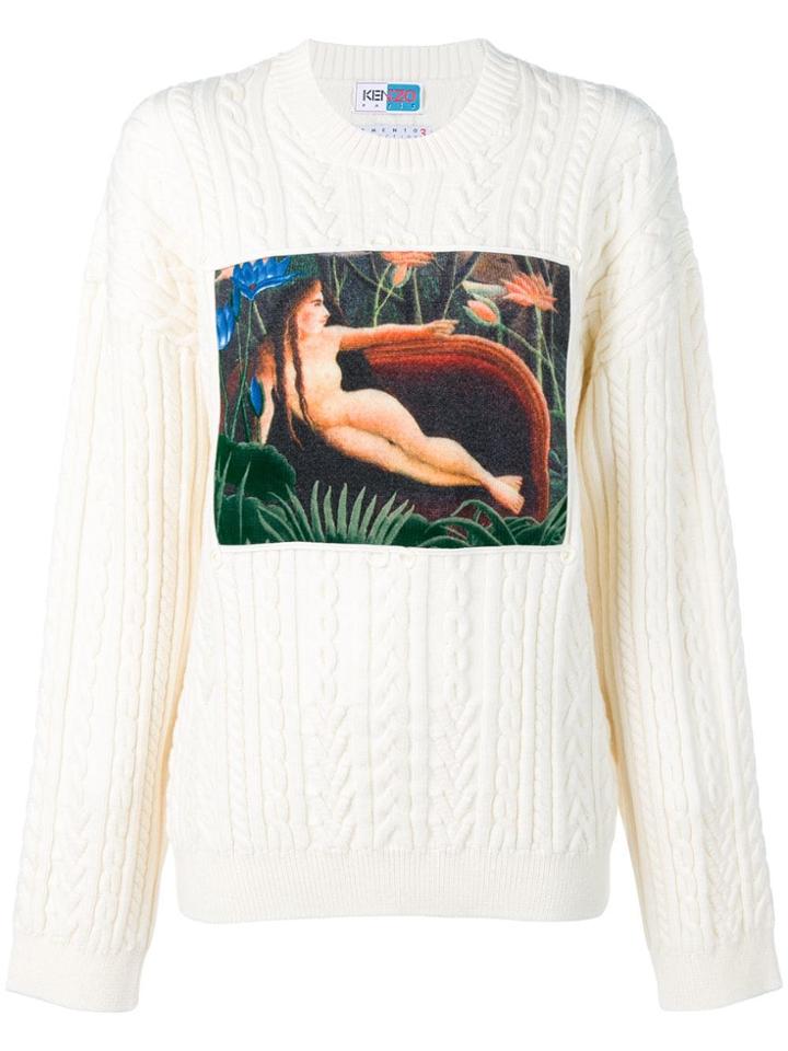 Kenzo Printed Knitted Jumper - Yellow