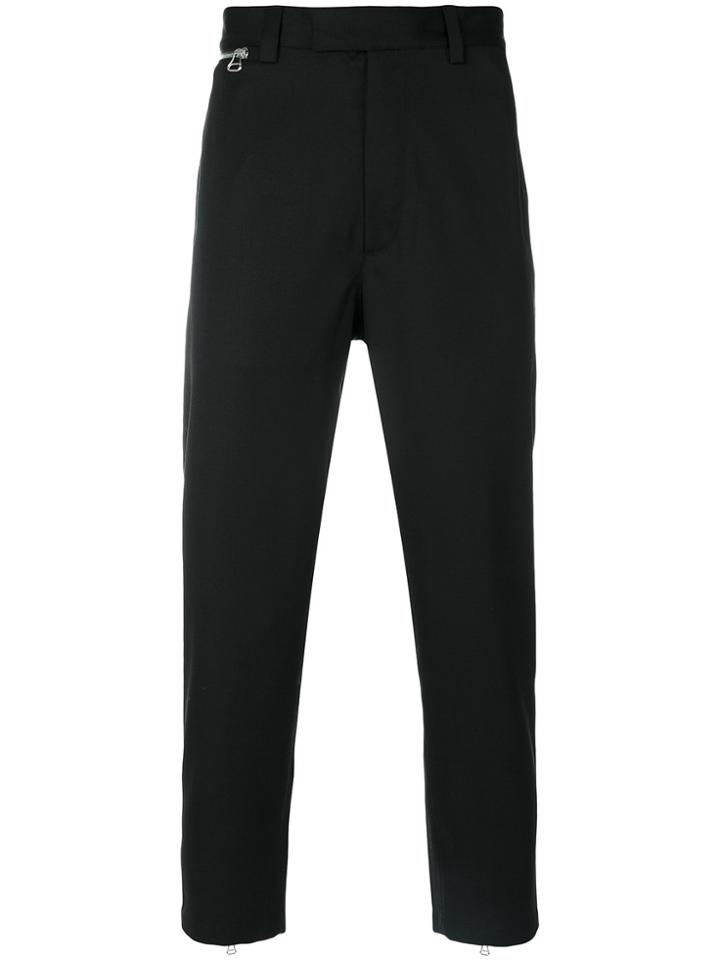 Oamc Zipped Legs Cropped Trousers - Black