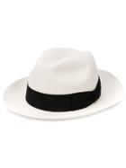 Dolce & Gabbana Contrast Band Trilby - White