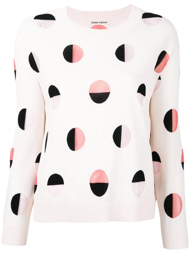 Henrik Vibskov - Circle Printed Jumper - Women - Nylon/rayon - M, White, Nylon/rayon