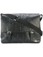 Vivienne Westwood Textured Shoulder Bag, Adult Unisex, Black, Leather