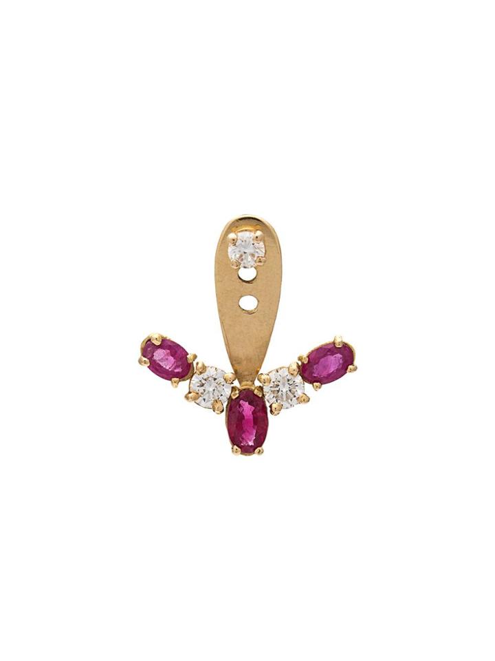 Yvonne Léon 18kt Gold And Diamond Earring - Metallic
