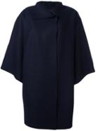 Harris Wharf London Oversized Single Breasted Coat, Women's, Size: 46, Blue, Virgin Wool