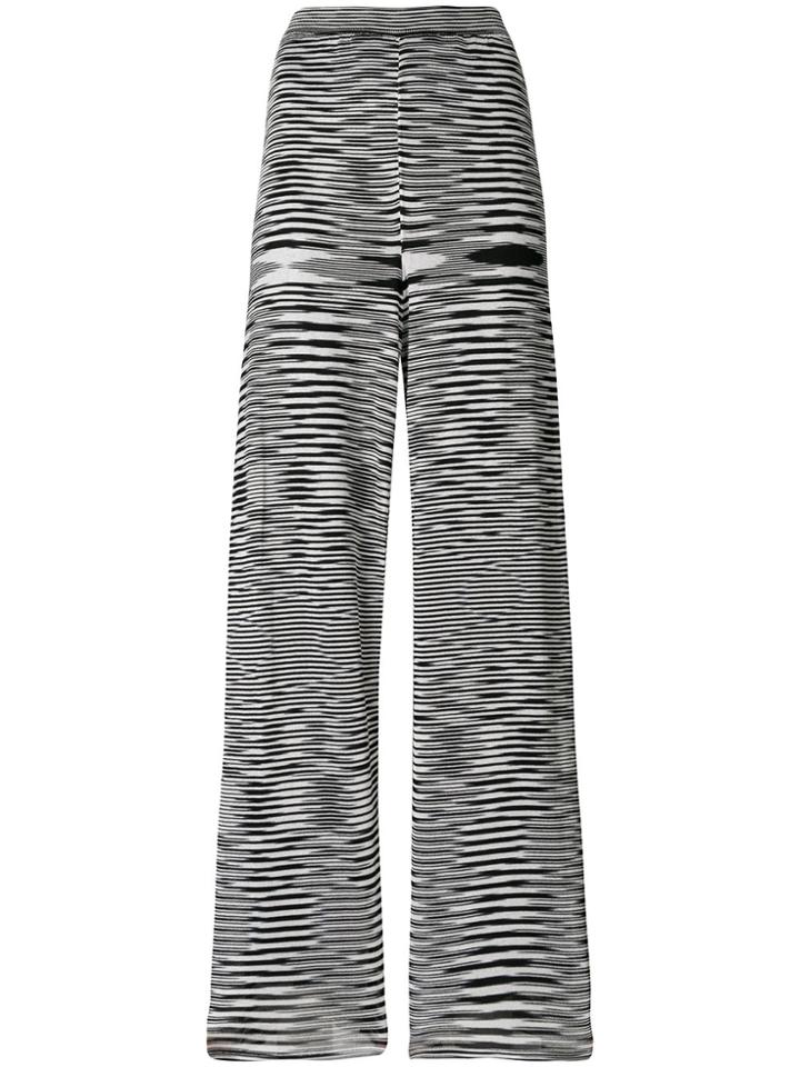 Missoni Striped High-waisted Trousers - Black