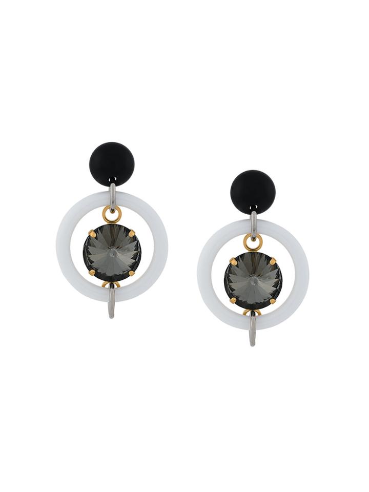 Marni Geometric Earrings - White