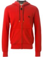 Burberry Brit Zipped Hoodie, Men's, Size: S, Red, Cotton/polyester/calf Leather
