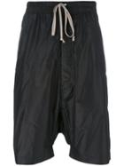 Rick Owens Drop-crotch Shorts, Men's, Size: 48, Black, Silk