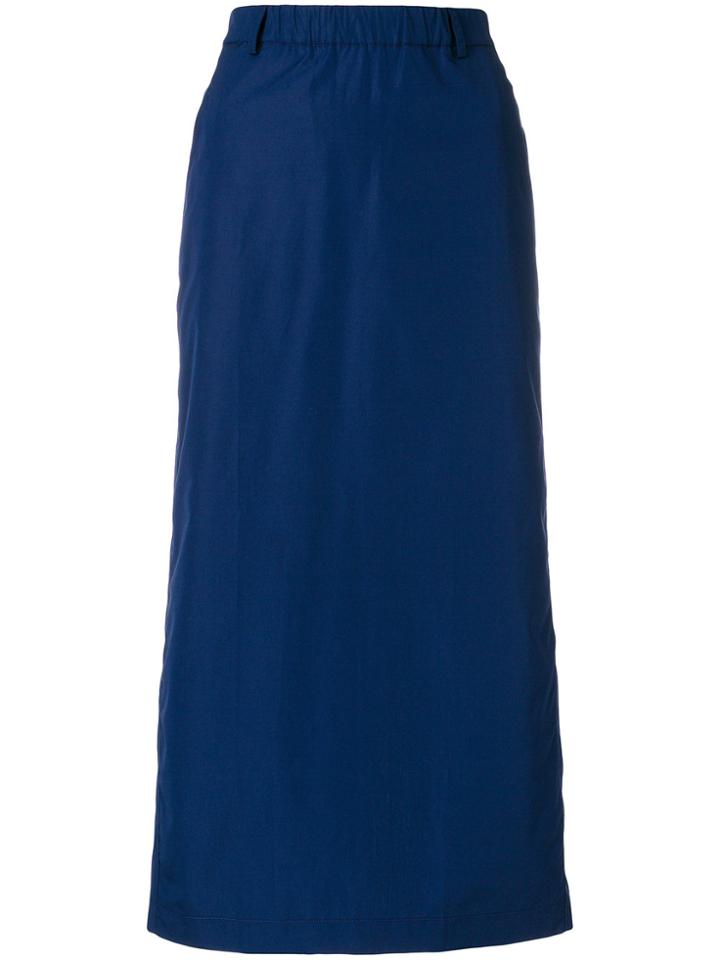 Aspesi Straight Midi Skirt - Blue