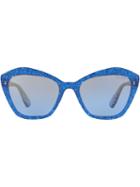 Miu Miu Eyewear Cat-eye Tinted Sunglasses - Blue