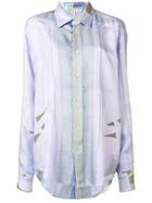 Emilio Pucci Alex Print Faded Silk Shirt - Blue