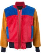 Dresscamp Colour Block Padded Bomber Jacket, Men's, Size: 48, Orange, Acrylic