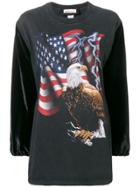 Night Market Flag Print Sweatshirt - Black