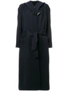 Forte Forte Hooded Long Coat - Blue