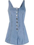 Sjyp Denim Romper - Blue