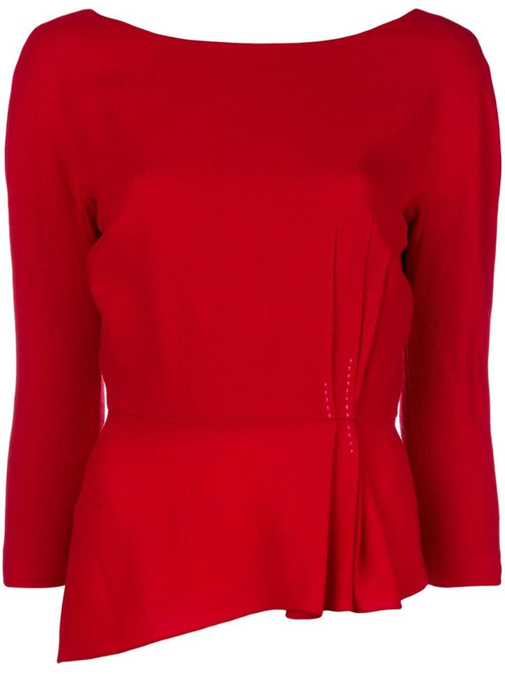 Lanvin Peplum Blouse - Red