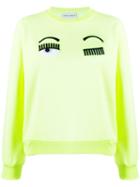 Chiara Ferragni Embroidered Winking Jumper - Yellow