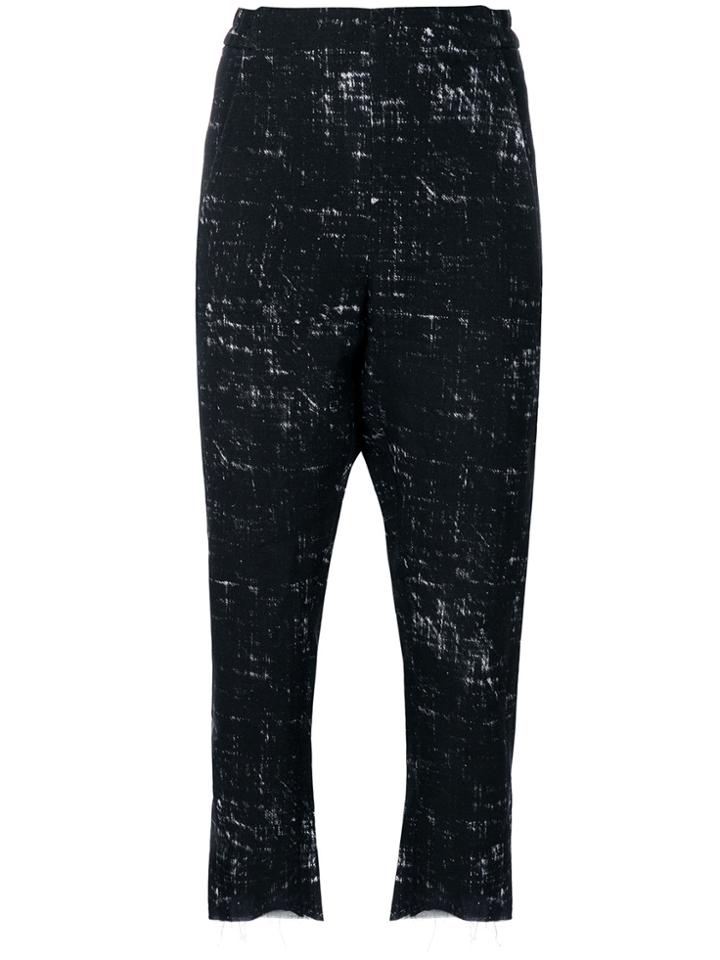 Ann Demeulemeester Texture Print Trousers - Black
