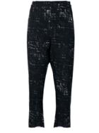 Ann Demeulemeester Texture Print Trousers - Black