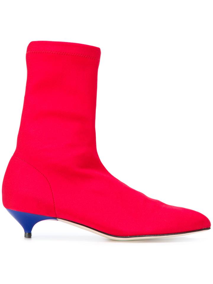 Gia Couture Beijing Ankle Boots - Red