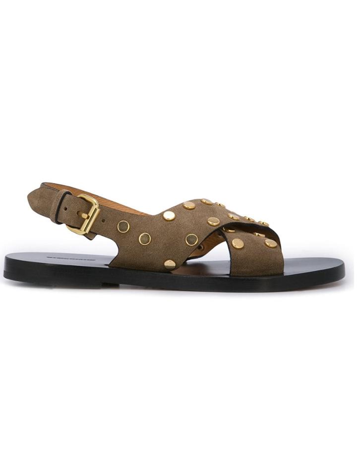 Isabel Marant Étoile Jane Studded Sandals - Brown