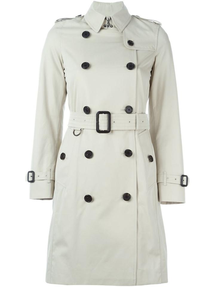 Burberry Belted Trench Coat, Women's, Size: 12, Nude/neutrals, Cotton/viscose