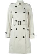 Burberry Belted Trench Coat, Women's, Size: 12, Nude/neutrals, Cotton/viscose