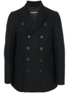 Dsquared2 - Classic Peacoat - Men - Cotton/polyamide/polyester/virgin Wool - 50, Black, Cotton/polyamide/polyester/virgin Wool