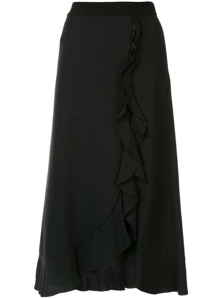 Giambattista Valli Ruffle Trimmed Skirt - Black