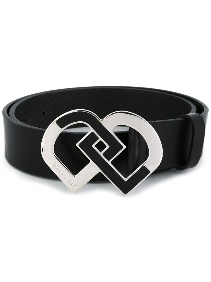 Dsquared2 'dd' Buckle Belt - Black