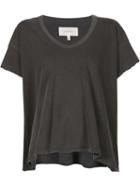 The Great The U-neck T-shirt, Women's, Size: 2, Black, Cotton