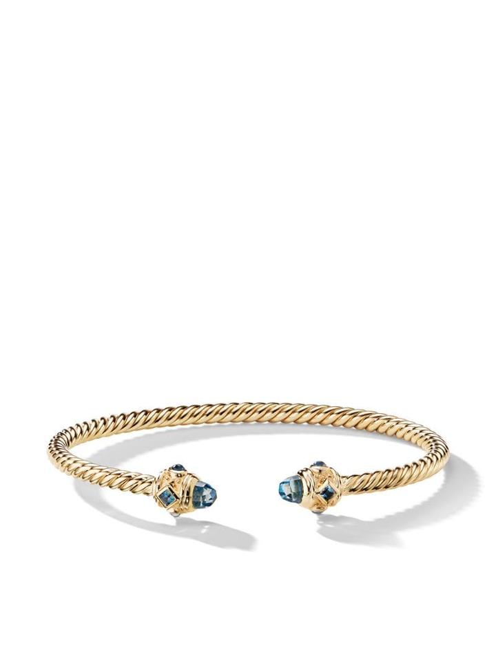 David Yurman 18kt Yellow Gold Renaissance Topaz 3.5mm Cuff - 88eib