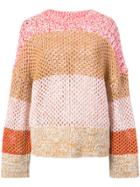 Derek Lam 10 Crosby Colorblocked Gradient Sweater - Red