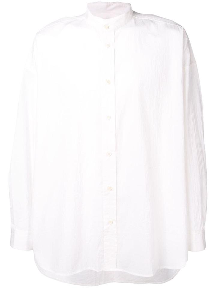Damir Doma Loose Fit Band Collar Shirt - White