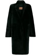 Yves Salomon Longline Shearling Coat - Green