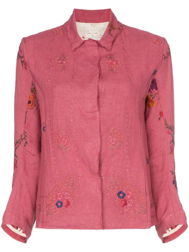 By Walid Haya Embroidered Jacket - Pink