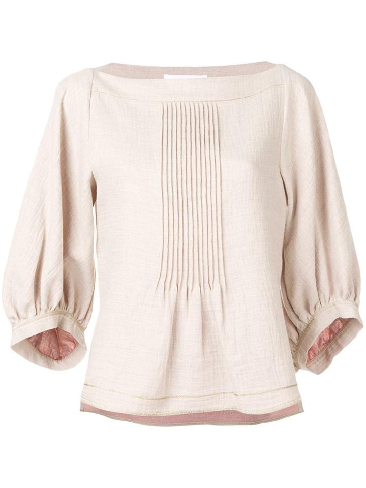 See By Chloé Pleated Top - Neutrals