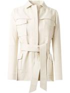 Giuliana Romanno Lace Up Fitted Coat