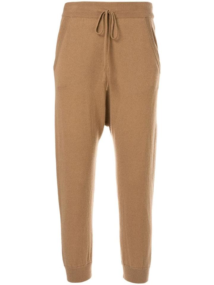 Nili Lotan Cashmere Cropped Track Pants - Neutrals