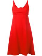 T By Alexander Wang Square-neck Dress, Women's, Size: 4, Red, Polyester