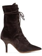 Yeezy Lace-up Ankle Boots - Brown