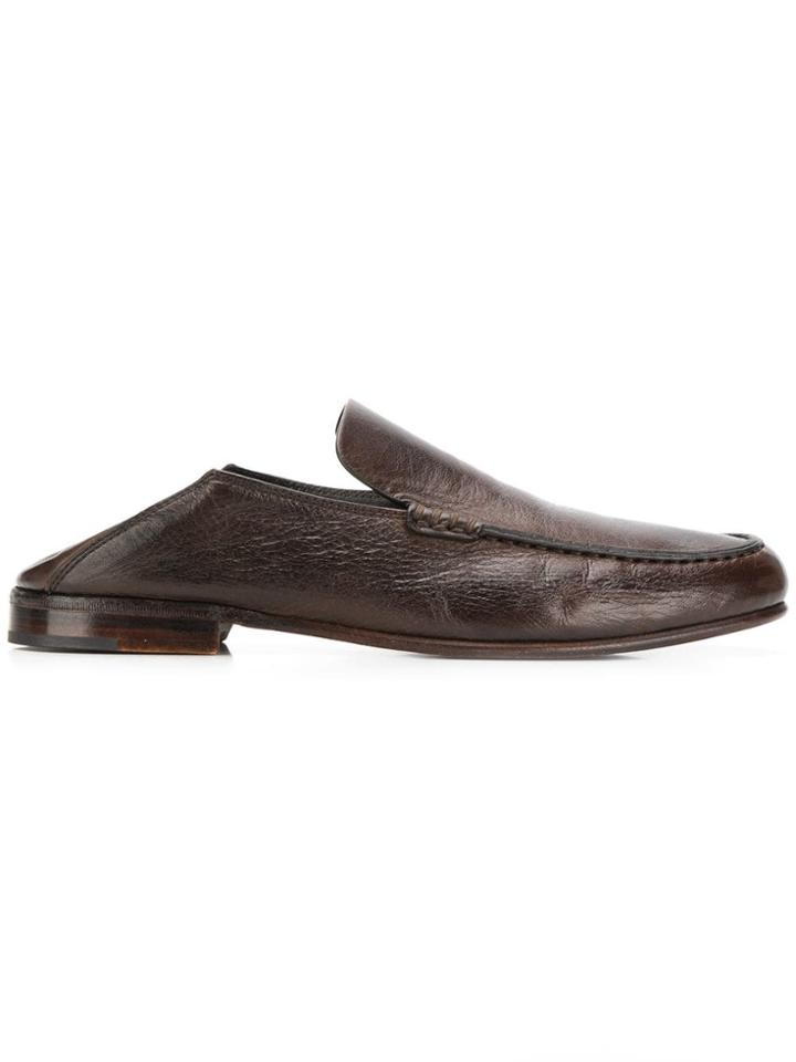 Ermenegildo Zegna Step-back Loafers - Brown