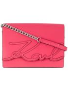 Karl Lagerfeld K/signature Essential Shoulder Bag - Pink & Purple