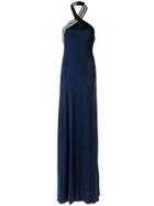 Tufi Duek Halter Neck Gown - Blue