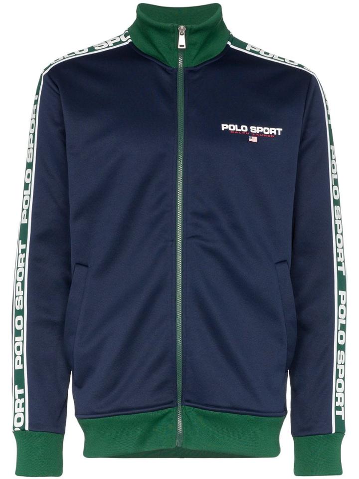 Polo Ralph Lauren Logo-stripe Sweatshirt - Blue