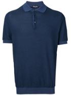 Drumohr Short Sleeve Polo Shirt - Blue